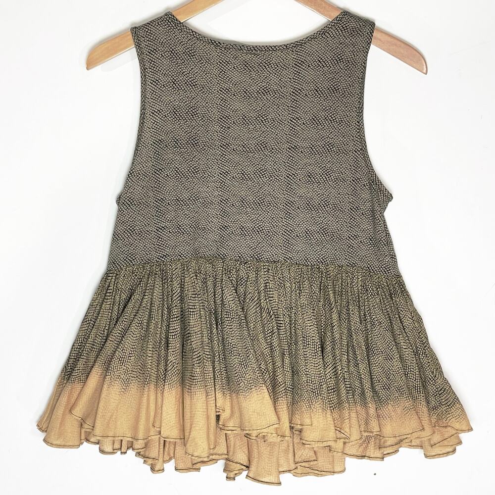 ANTHROPOLOGIE AKEMI + KIN Women’s Sequined Ruffle Peplum tank top - Picture 5 of 5